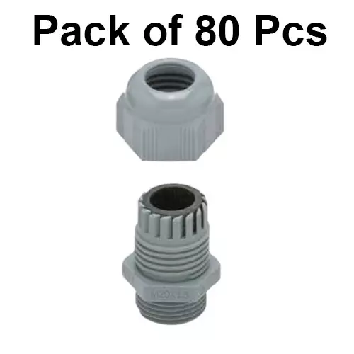 HELUKABEL Cable Gland Polyamide 13.5 mm PG Size 9 mm Thread Length Dark Grey, 99313 (Pack of 80 Pcs)