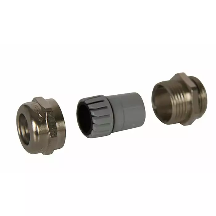 SIB SIB-TEC Cable Gland Silver Stainless Steel M12 6.5 mm Max Cable Dia, C5212105 (Pack of 50)