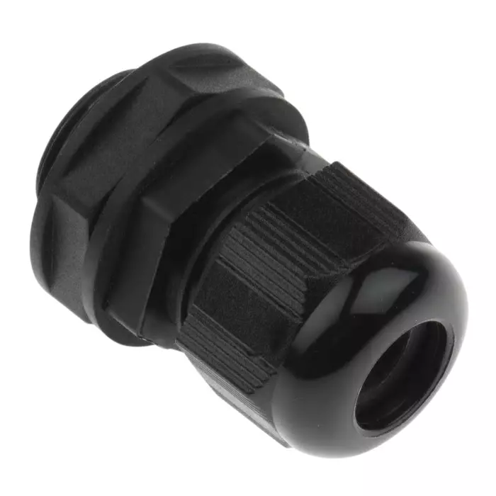 Alpha Wire Cable Gland NPT 12.7 mm Thread PA 6 Material Black 12 mm Dia, PNC1/2 BK080 (Pack of 10)