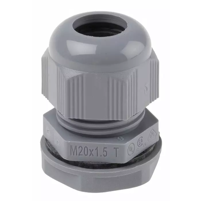 Alpha Wire Cable Gland M20 Thread Chloroprene Rubber & Polyamide Grey 12 mm Dia, PMC20 SL080 (Pack of 10)