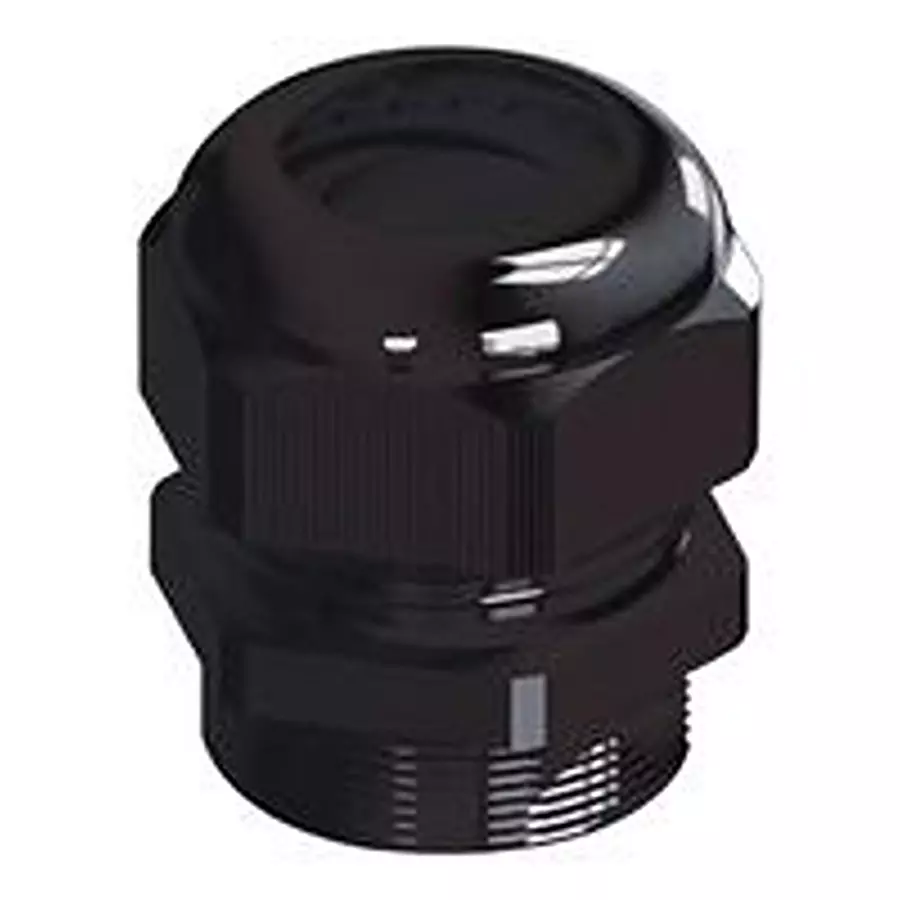 ESSENTRA COMPONENTS Cbl Gland, Pg11, 5-10 mm, Black, Nylon 6, CG-PG11-2-BK