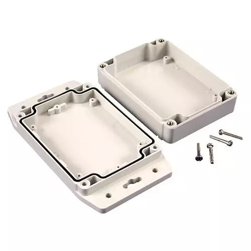 HAMMOND Plastic Enclosures BOX, ABS, FLANGED LID, IP66, 1555HF17GY