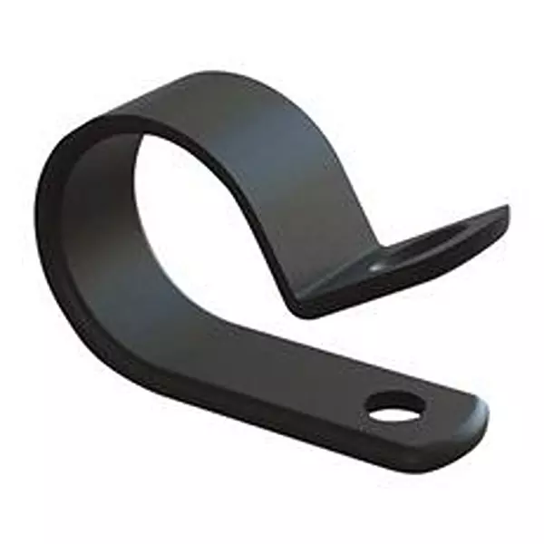 ESSENTRA COMPONENTS Cable Clamp, Scre W, Black, Nylon 6.6, N-2-BK