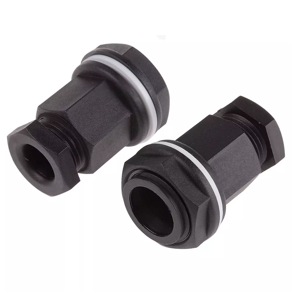 RS PRO Cable Gland IP55 Plastic Black M20, 127619 (Pack of 100)