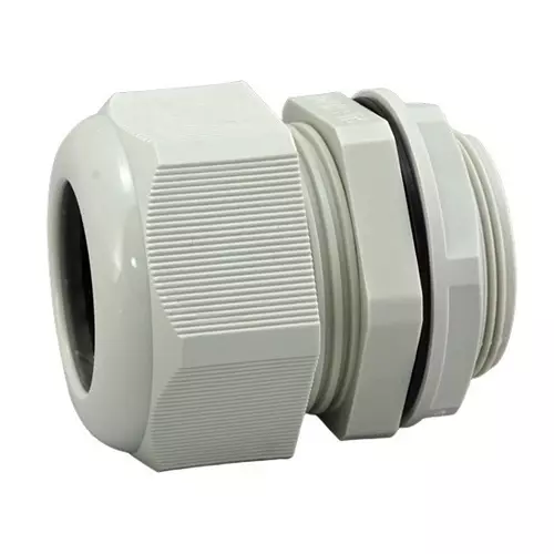 RS PRO Cable Gland IP68 Nylon 66 Grey PG9, 2691828 (Pack of 25)