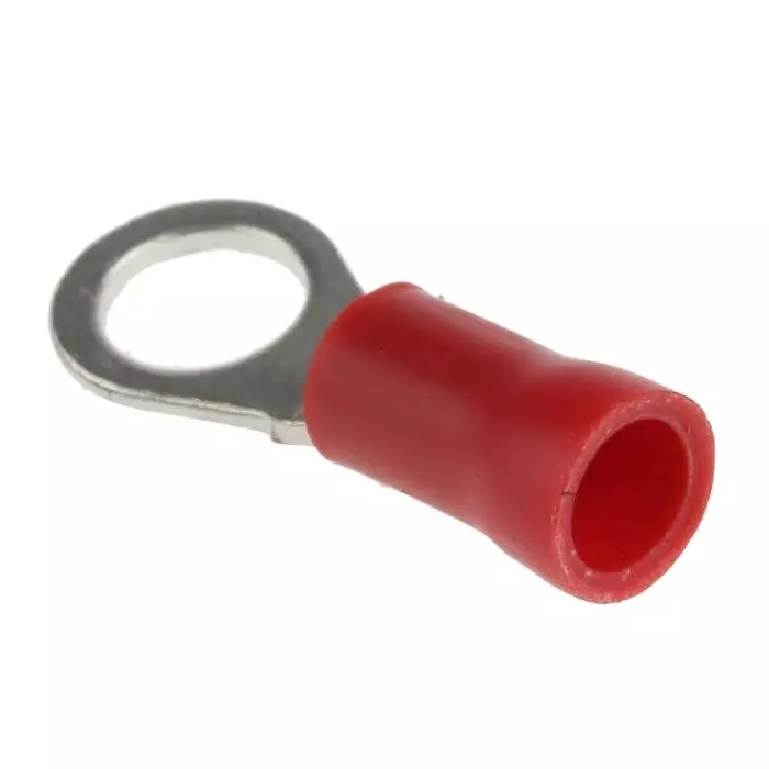 RS PRO Insulated Ring Terminal M5 Stud Size 0.5 mm² to 1.5 mm² Wire Size Red, 534200 (Bag of 100 Pcs)