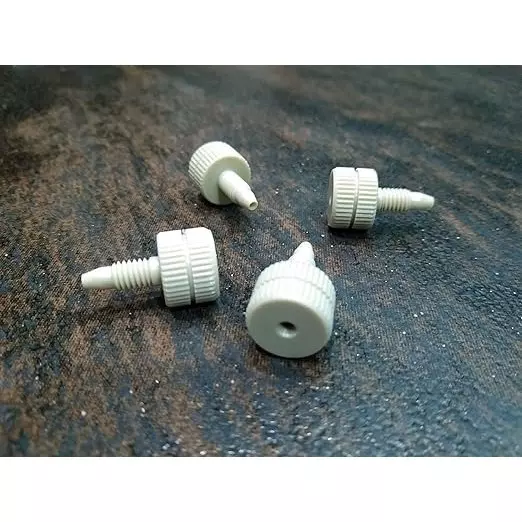 Bysafe Peek Ferrules Finger Tight White Color, Size 1/16 inch (1.5 mm) for Most of HPLC Columns, W5-OCS1-ZKNU (Pack of 10)