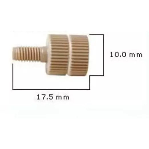 Bysafe Peek Ferrules Finger Tight White Color, Size 1/16 inch (1.5 mm) for Most of HPLC Columns, W5-OCS1-ZKNU (Pack of 10)