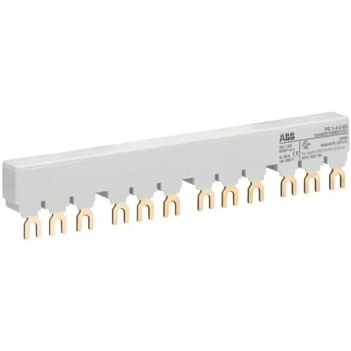 ABB 3 Phase Busbar, 690 V AC, 14mm Pitch, 1SAM201906R1104PS1-4-0-65