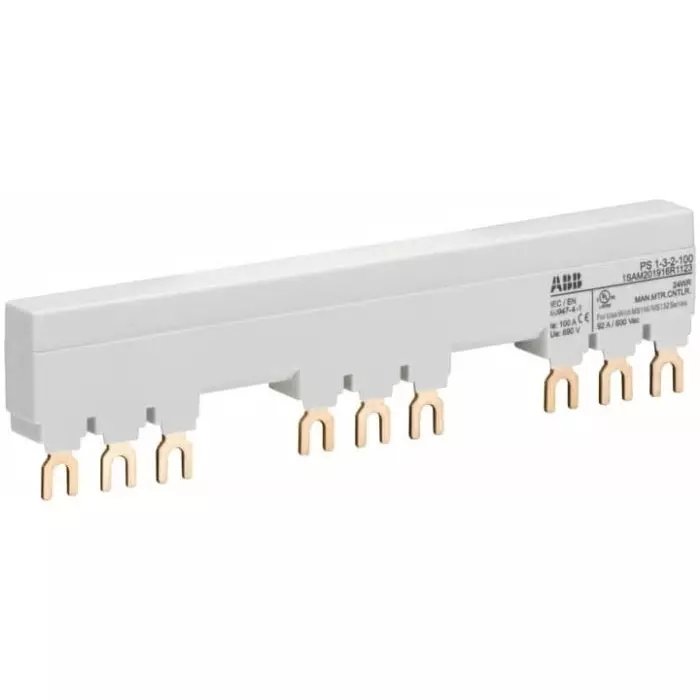 ABB 3 Phase Busbar Cover, 250 V DC, 400 V AC, 1SAM201916R1123 PS1-3-2-100