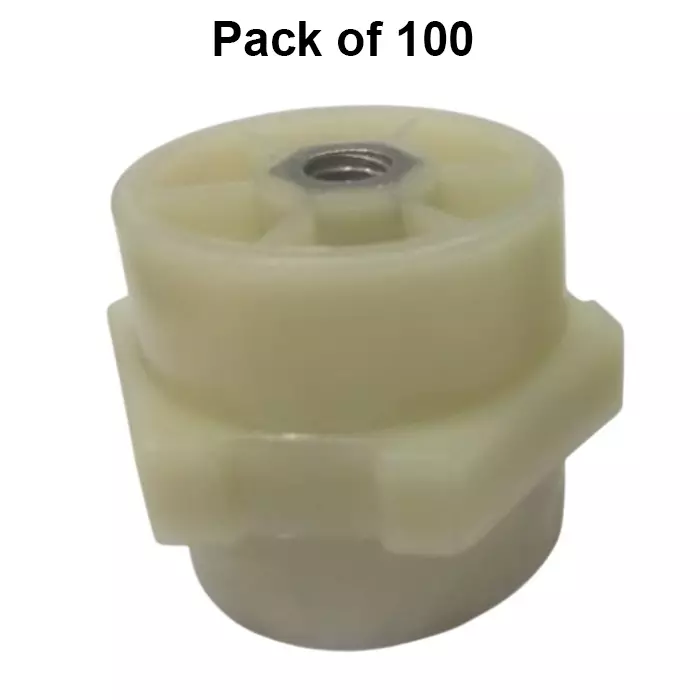 pecox-hexagonal-bus-bar-support-15-mm-height-m4-thread-engineering-grade-filled-thermoplastic-white-pbi415h-pack-of-100