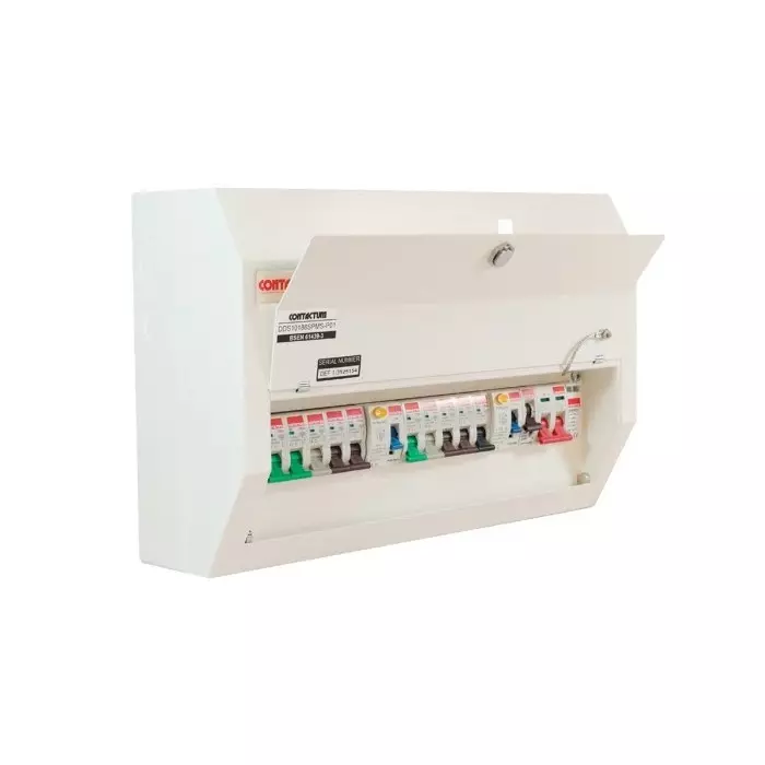 Contactum 10 Way Steel Consumer Unit 100A Defender, DDS10188SPMS-P01