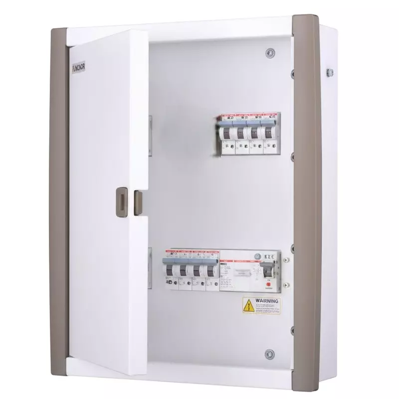 Anchor UNO E Secure Enclosure Distribution Board 4 Way Triple Pole & Neutral Double Door White for Industrial Use, 99027
