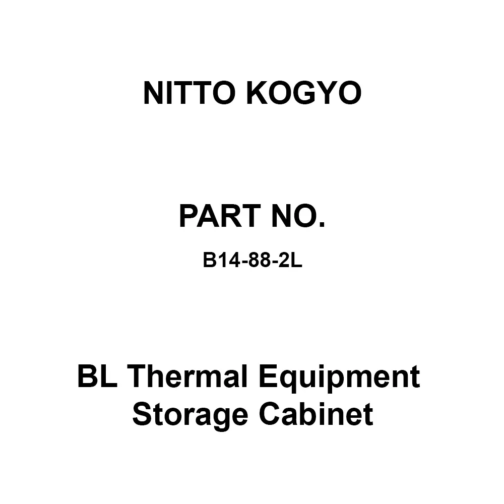 NITTO KOGYO BL Thermal Equipment Storage Cabinet 720x720 mm Board Dimension, B14-88-2L