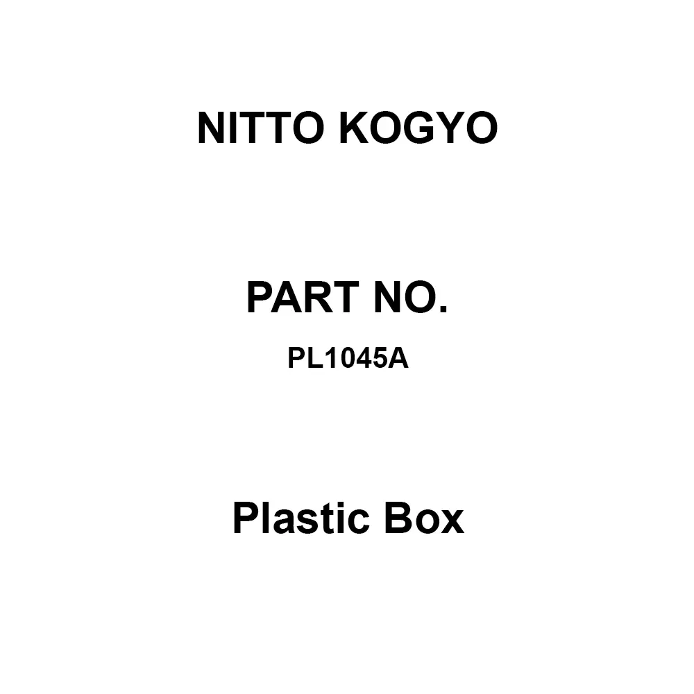 NITTO KOGYO Plastic Box PC + ABS 63 mm Effective Depth, PL1045A