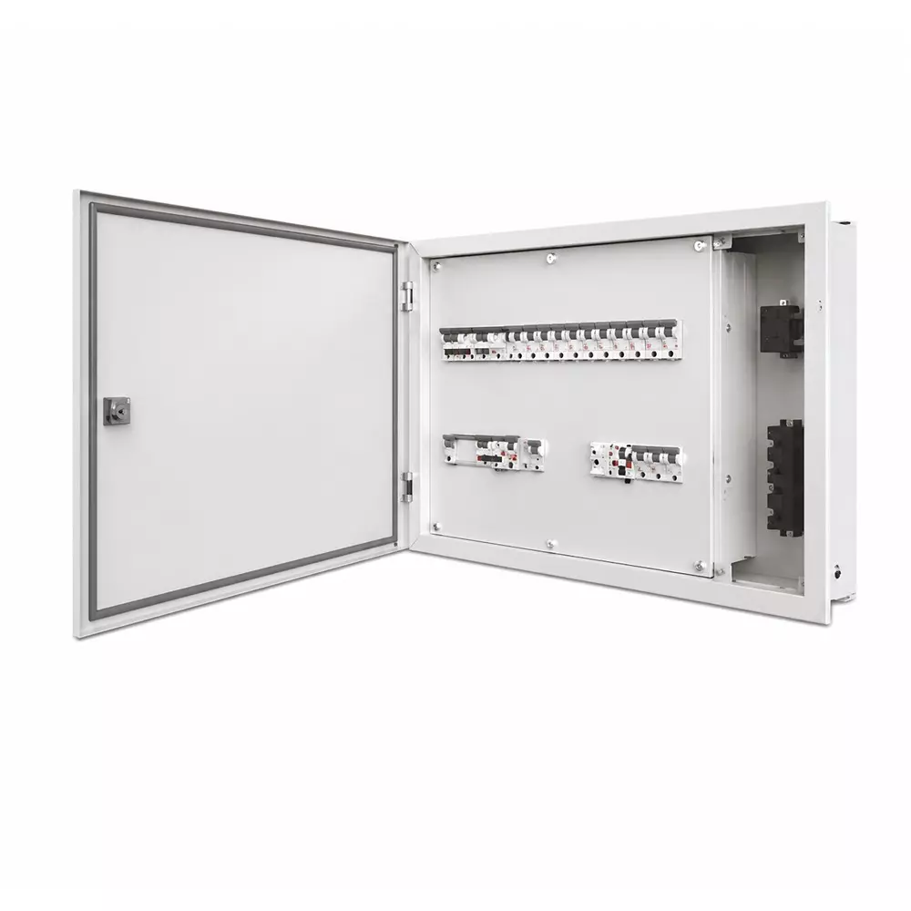 Goldmedal Air Distribution Board with TV Splitter & Crone 4 Way Double Door White Metal, 07151