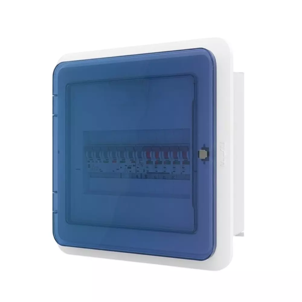 Goldmedal Air Distribution Board 6 - 8 Way Double Door White & Blue Plastic & Metal, 07194