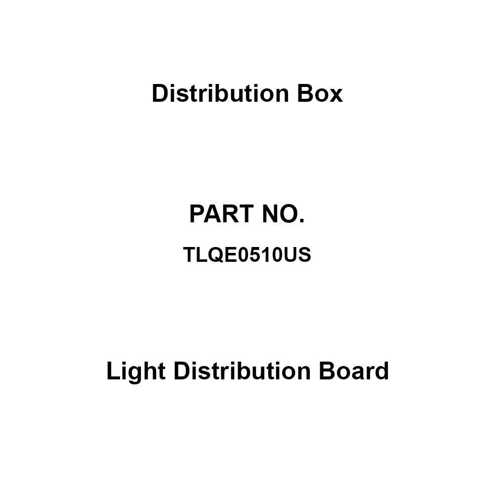 Naigai Energering Light Distribution Board 10 Branch Circuits 3P 50 Amp Main Capacity, TLQE0510US