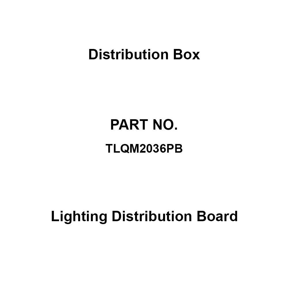 Naigai Energering Lighting Distribution Board 36 Branch Circuits 3P 200 Amp Main Capacity, TLQM2036PB