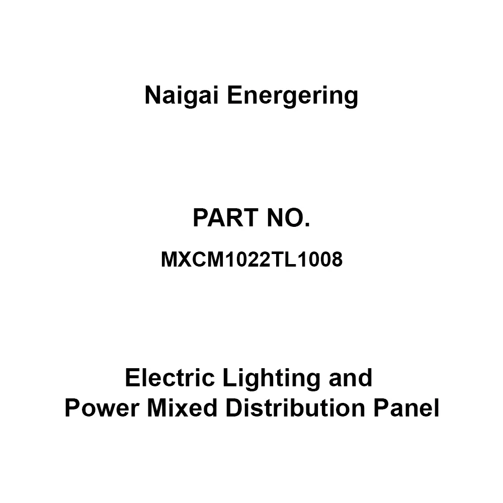 Naigai Energering Electric Lighting and Power Mixed Distribution Panel 3 Branch Circuit Space 600x200x1600 mm, MXCM1022TL1008