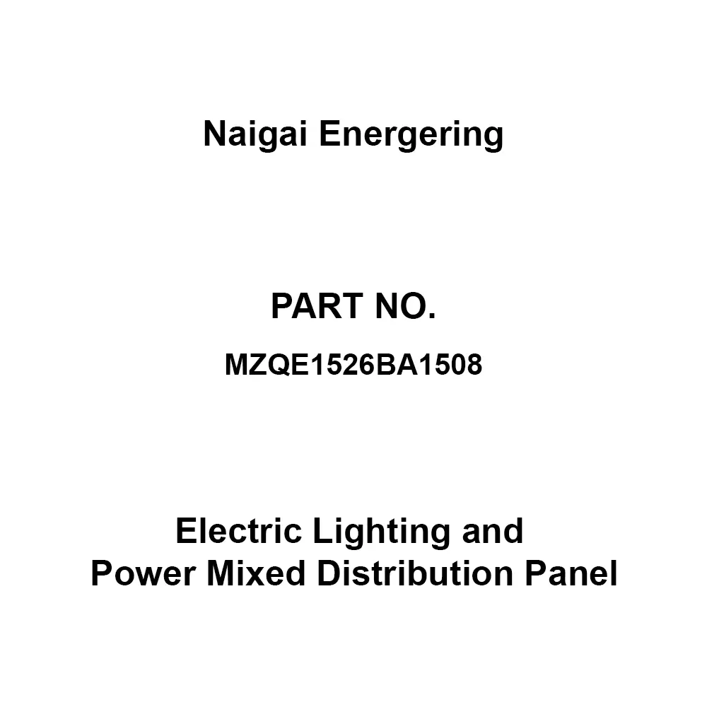 Naigai Energering Electric Lighting and Power Mixed Distribution Panel 950x160x900 mm, MZQE1526BA1508