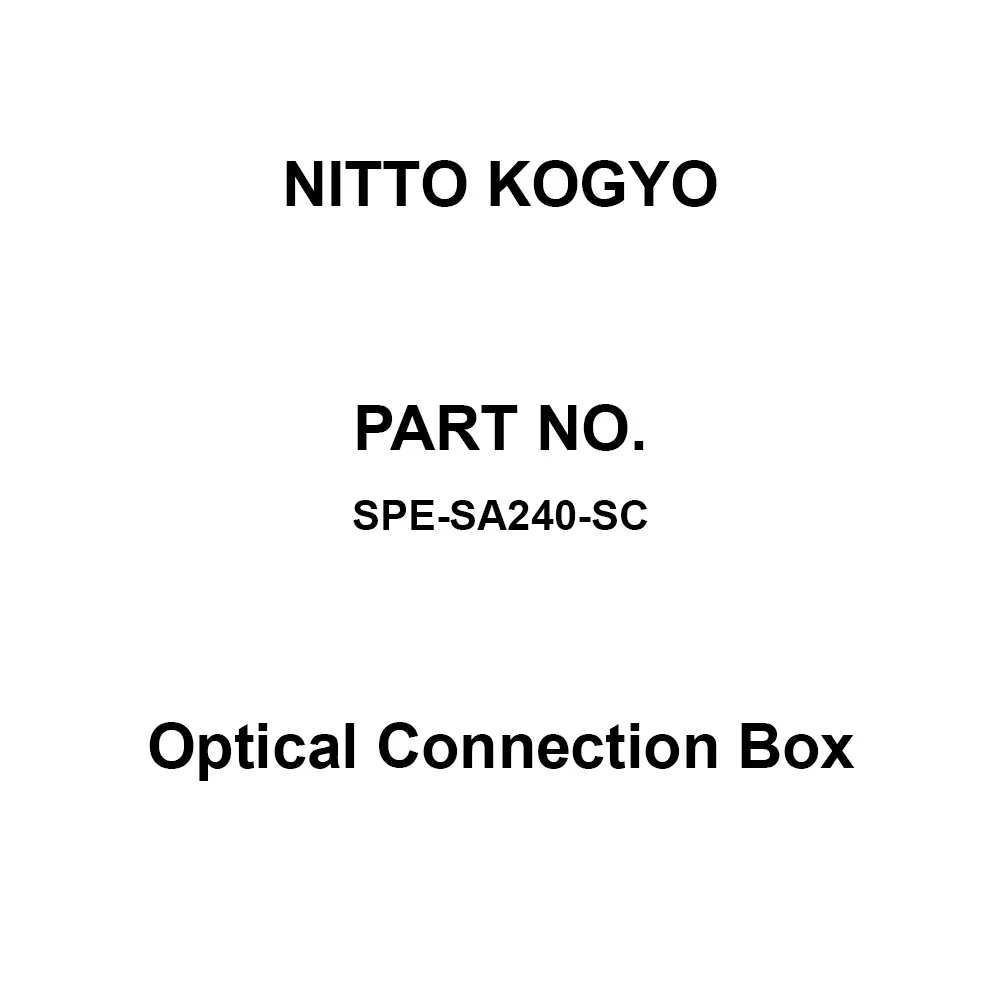 NITTO KOGYO Optical Connection Box Pale white, SPE-SA240-SC