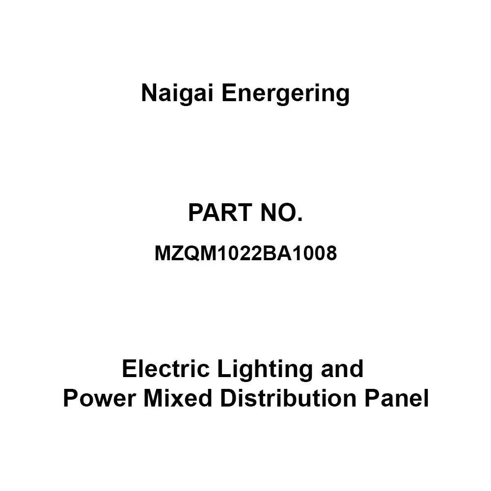 Naigai Energering Electric Lighting and Power Mixed Distribution Panel 8 Branch Circuit Space 950x160x900 mm, MZQM1022BA1008