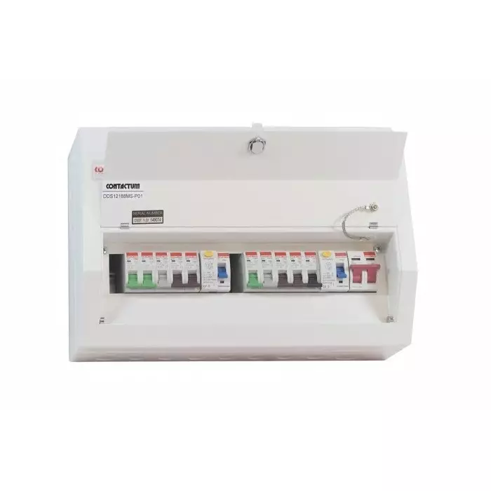 Contactum 12 Way Steel Consumer Unit 100A Defender, DDS12188MS-P01