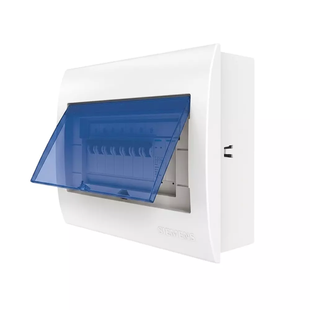 Goldmedal 16 Way Allessio Electric Distribution Board Double Door White & Blue 2 Module (Incomer) + 14 Module (Outgoing) Plastic & Metal, 04155