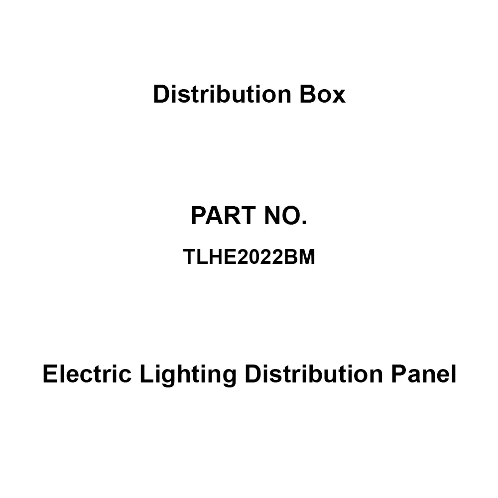 Naigai Energering Electric Lighting Distribution Panel 22 Branch Circuits 3P 200 Amp Main Capacity, TLHE2022BM