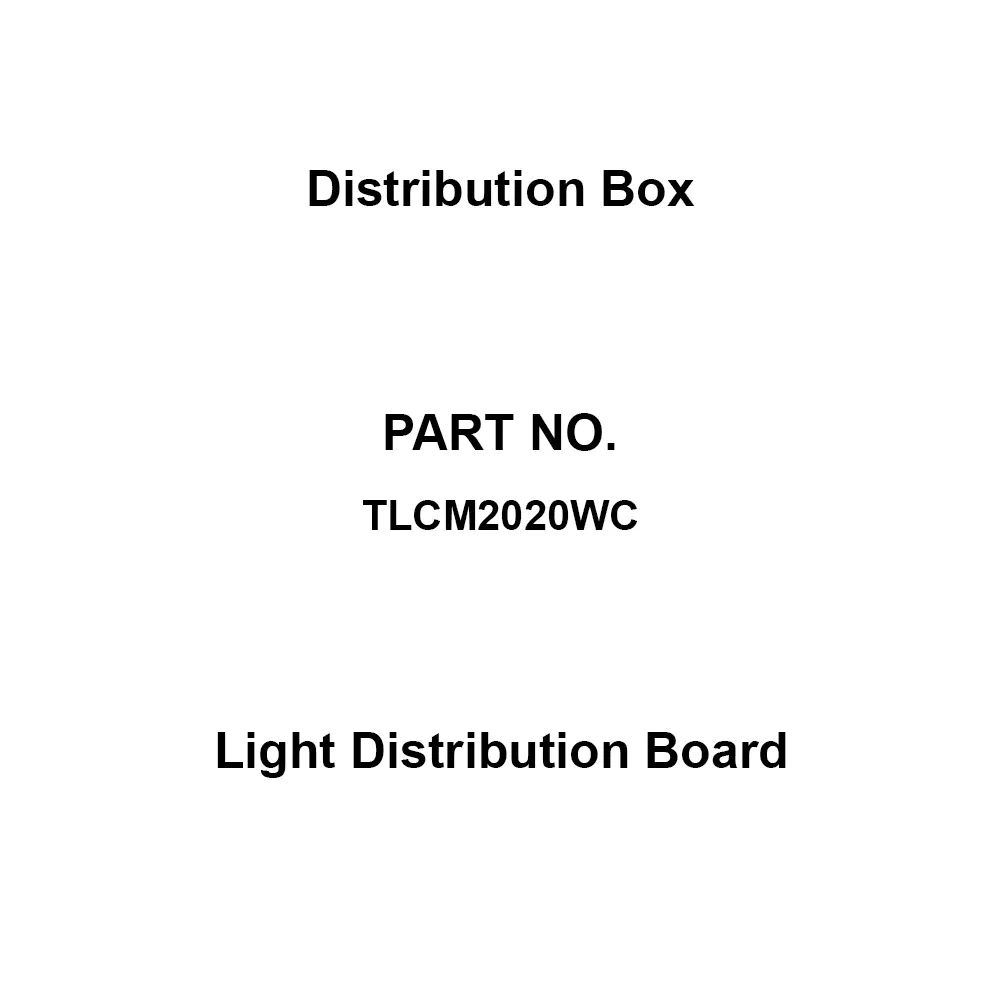 Naigai Energering Light Distribution Board 20 Branch Circuits 3P 200 Amp Main Capacity, TLCM2020WC