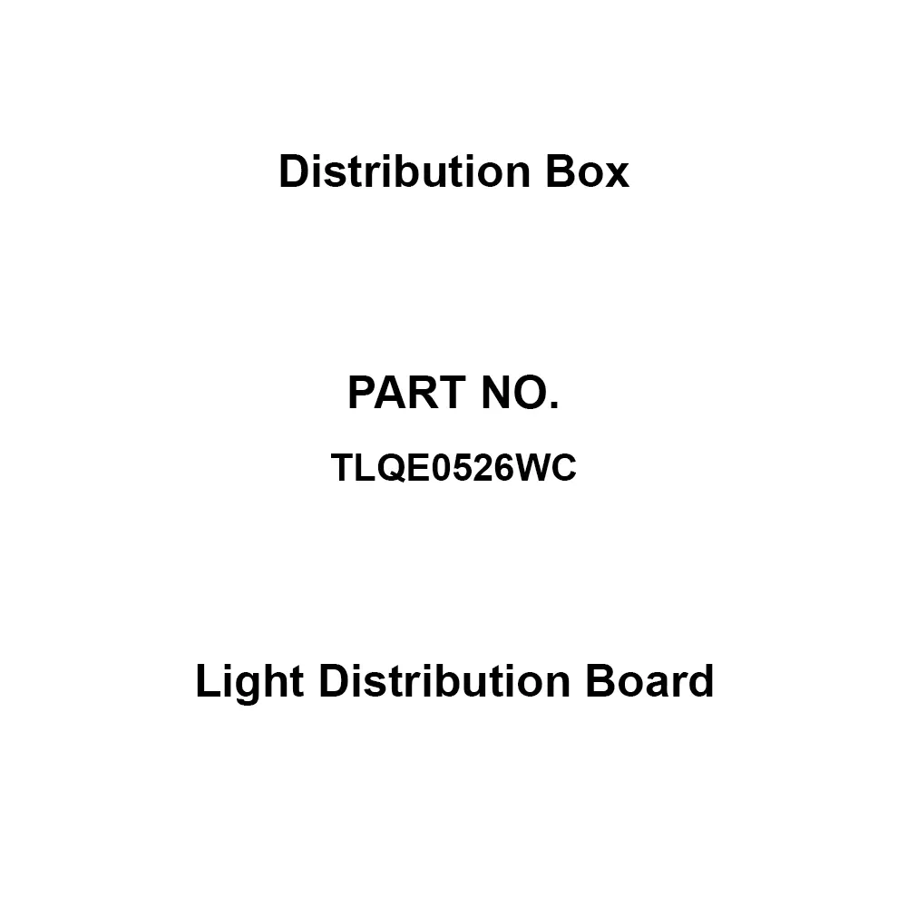 Naigai Energering Light Distribution Board 26 Branch Circuits 3P 50 Amp Main Capacity, TLQE0526WC