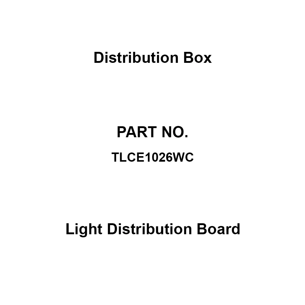Naigai Energering Light Distribution Board 26 Branch Circuits 3P 100 Amp Main Capacity, TLCE1026WC