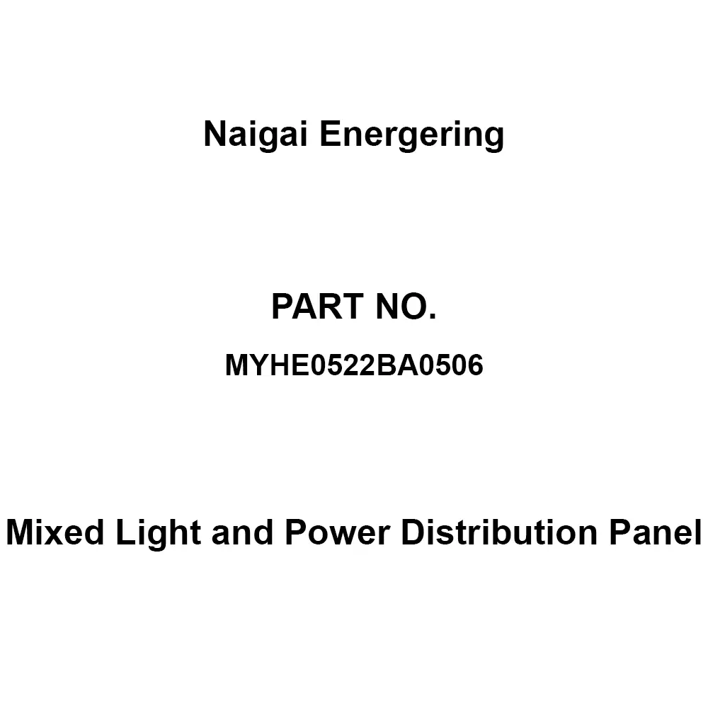 Naigai Energering Mixed Light and Power Distribution Panel (Lamp) 22 / (Power) 6 Branch Circuits, MYHE0522BA0506