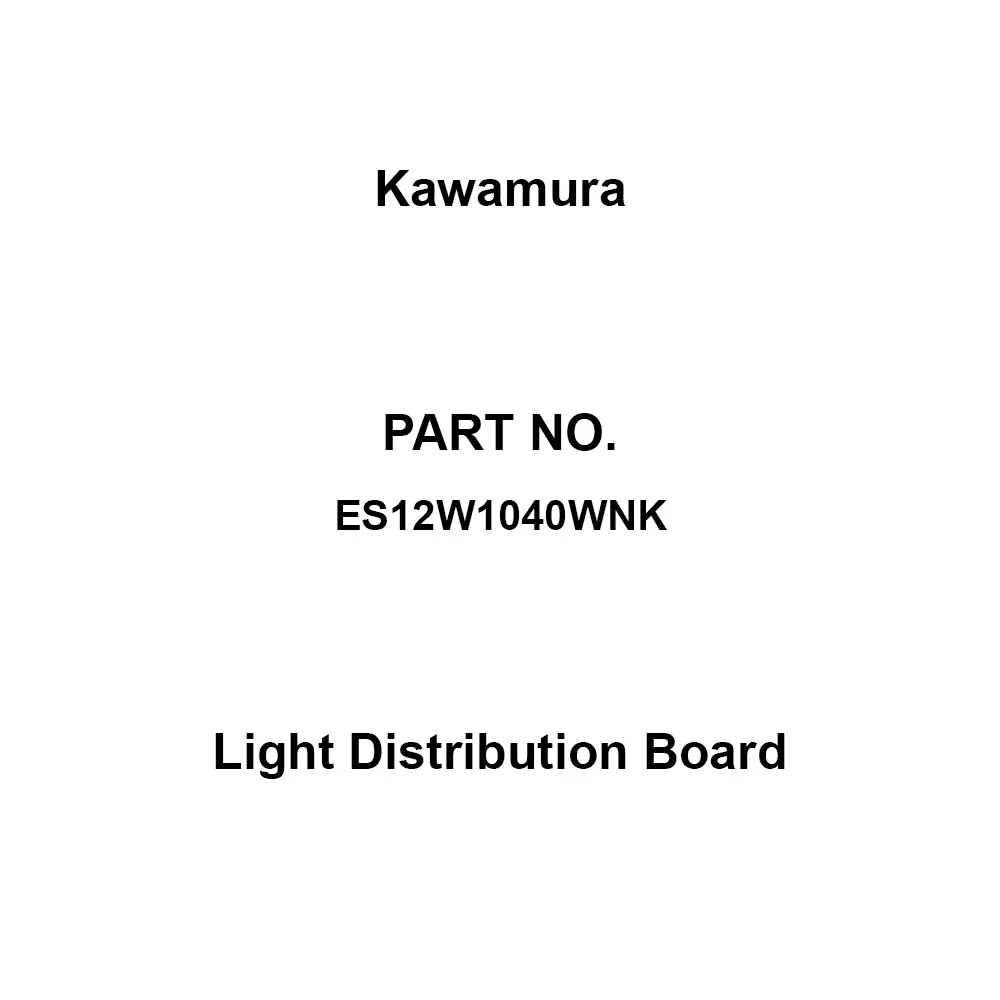 Kawamura Light Distribution Board 40 Branch Circuits 3P 100 Amp Main Capacity, ES12W1040WNK