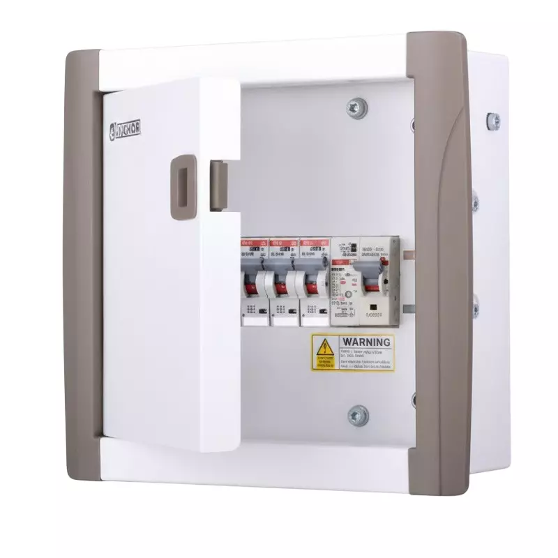 Anchor UNO E Secure Enclosure Distribution Board 8 Way Single Pole & Neutral Double Door White for Industrial Use, 99023