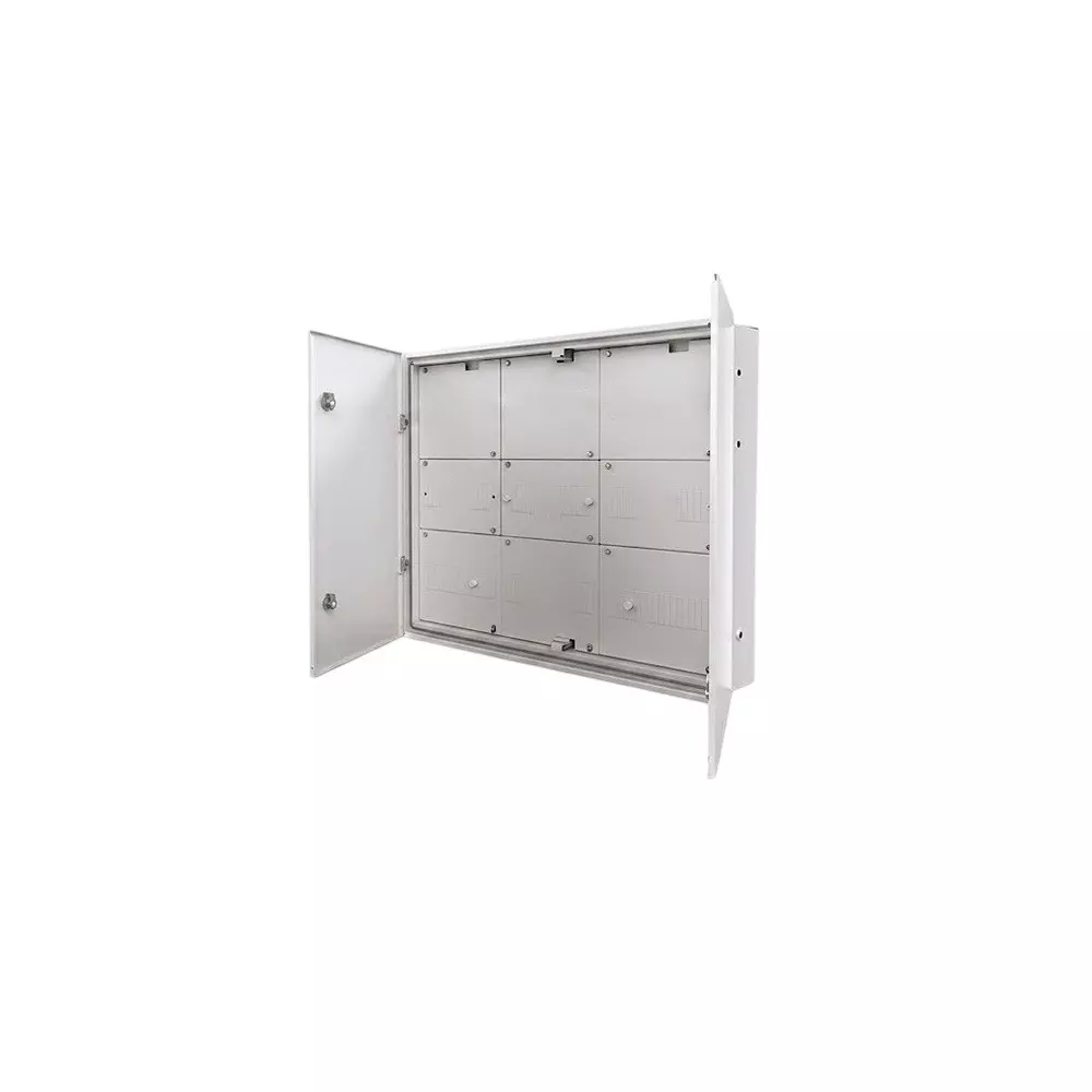 Goldmedal Air 7 Segment Distribution Board 12 Way Double Door White 8 Module (Incomer) + 4+4+4 Module (Sub Incomer) + 12+12+12 Module (Outgoing) Metal, 07099