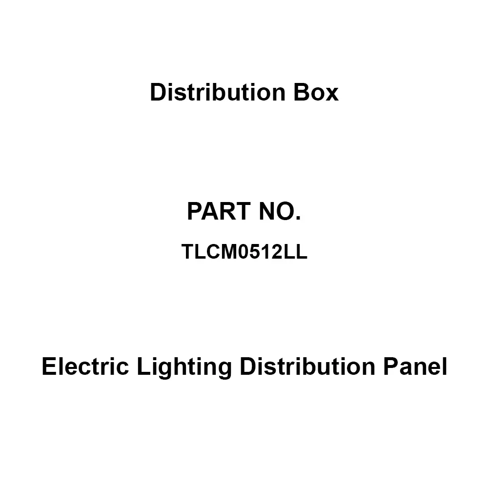 Naigai Energering Electric Lighting Distribution Panel 12 Branch Circuits 3P 50 Amp Main Capacity, TLCM0512LL