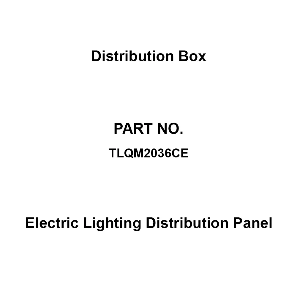 Naigai Energering Electric Lighting Distribution Panel 36 Branch Circuits 3P 200 Amp Main Capacity, TLQM2036CE