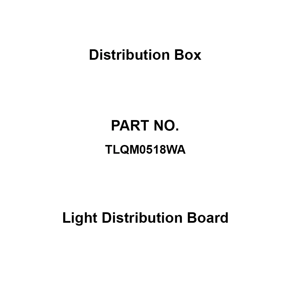 Naigai Energering Light Distribution Board 18 Branch Circuits 3P 50 Amp Main Capacity, TLQM0518WA