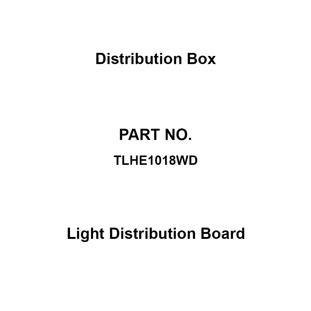 Naigai Energering Light Distribution Board 18 Branch Circuits 3P 100 Amp Main Capacity, TLHE1018WD