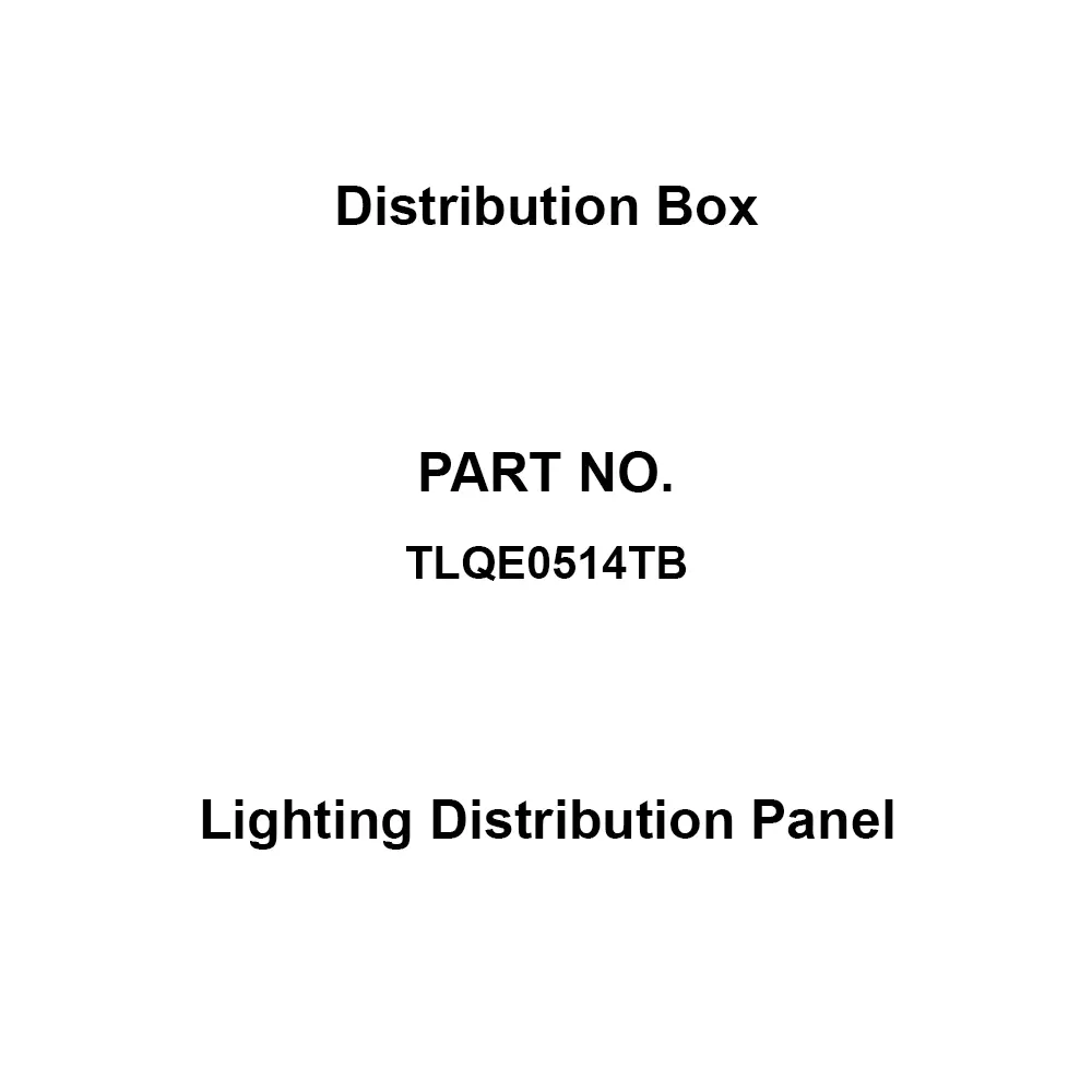 Naigai Energering Lighting Distribution Panel 14 Branch Circuits 3P 50 Amp Main Capacity, TLQE0514TB