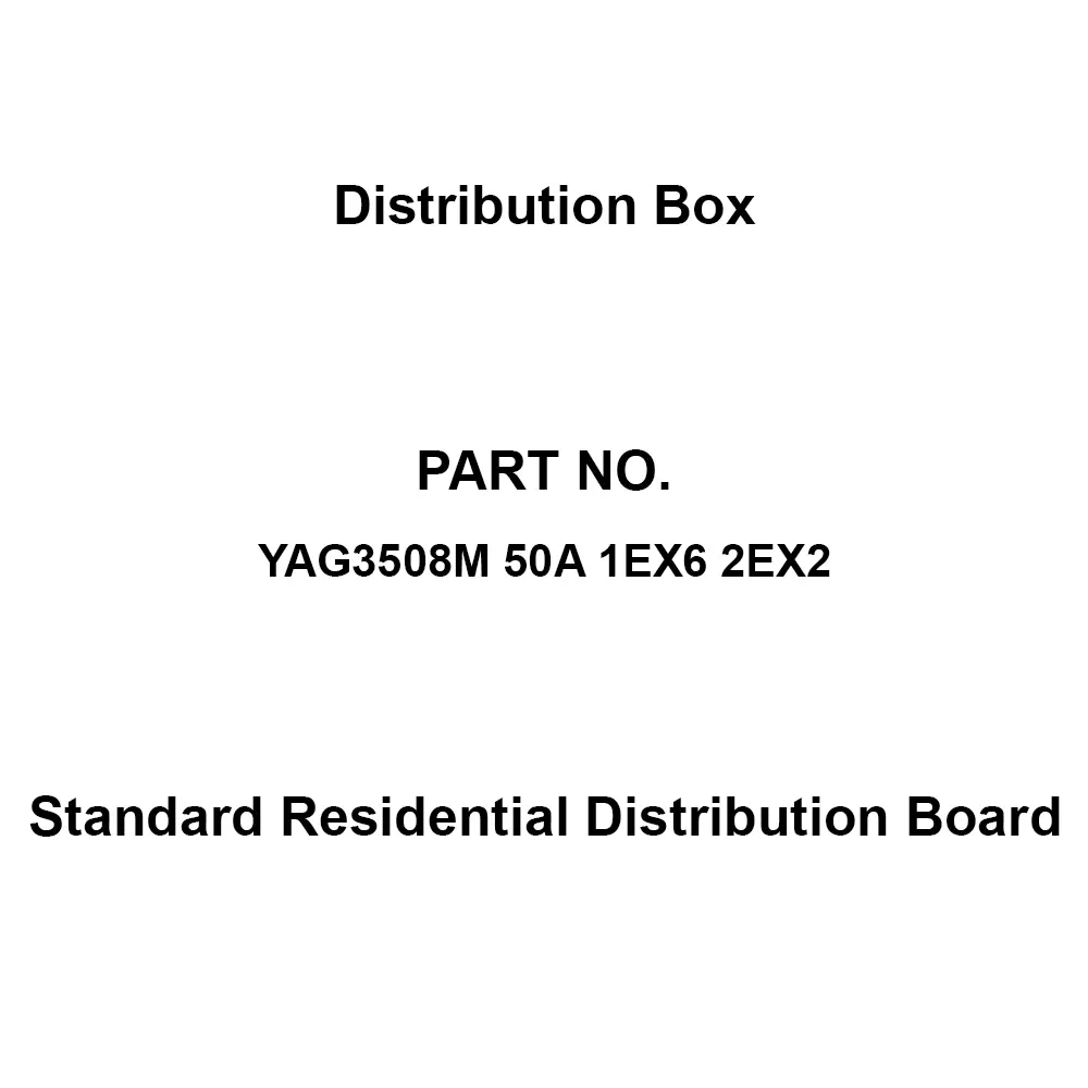 Tempearl Standard Residential Distribution Board Lead ELB 50A 8+0, YAG3508M 50A 1EX6 2EX2