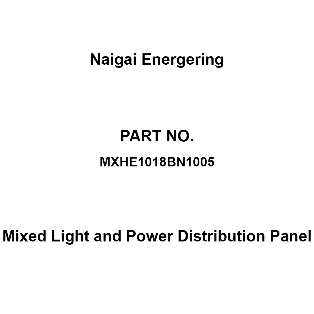 Naigai Energering Mixed Light and Power Distribution Panel (Lamp) 18 / (Power) 5 Branch Circuits, MXHE1018BN1005