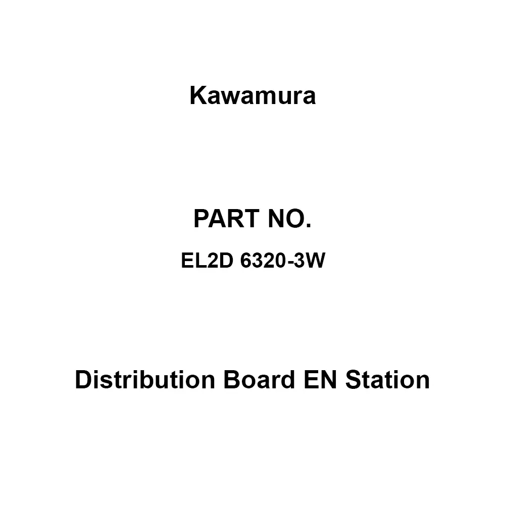 Kawamura Distribution Board EN Station 32 Branch Circuits 3P 60 Amp Main Capacity, EL2D 6320-3W
