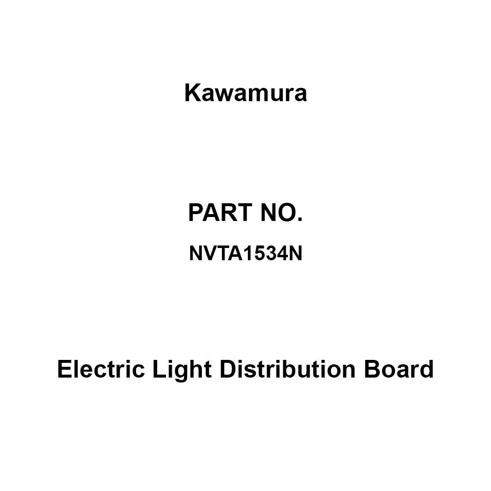 Kawamura Electric Light Distribution Board 34 Branch Circuits 3P 150 Amp Main Capacity, NVTA1534N