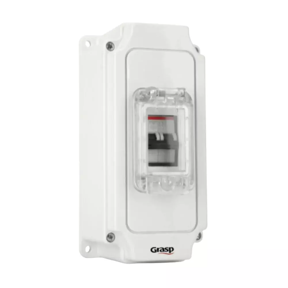 Grasp MCB Distribution Box Single Phase 2 Way Single Door, SPN