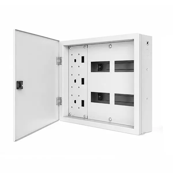 Goldmedal Air Eco Distribution Board without Rotary Switch & Wiring 4 Way Double Door White Triple Pole + Neutral 63 A Metal, 07231