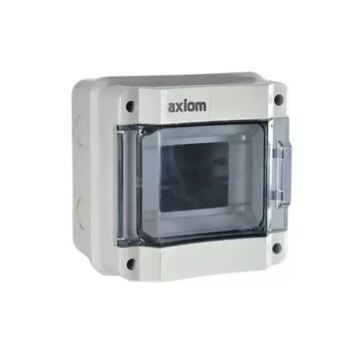 Axiom Plastic Distribution Board Single Phase Neutral Heavy Duty 5 Way IP 55, AX IP 55 1 DB 5