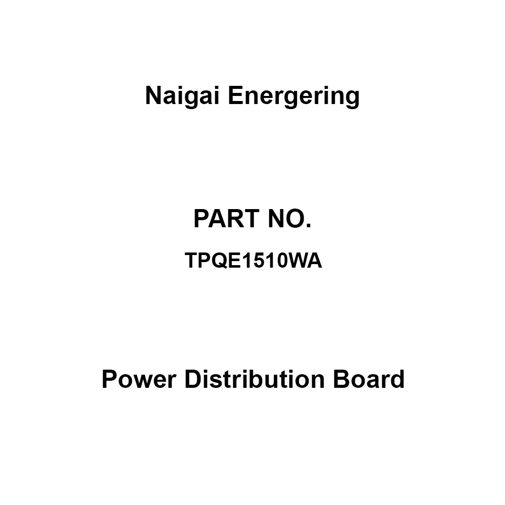 Naigai Energering Power Distribution Board 10 Branch Circuits 3P 150 Amp Main Capacity, TPQE1510WA